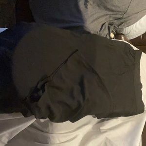 Black wide leg capris